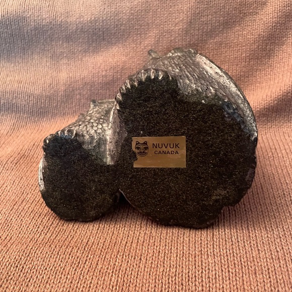 Vintage 1980 NUVUK Canada Carved Soapstone Owls - Picture 10 of 10
